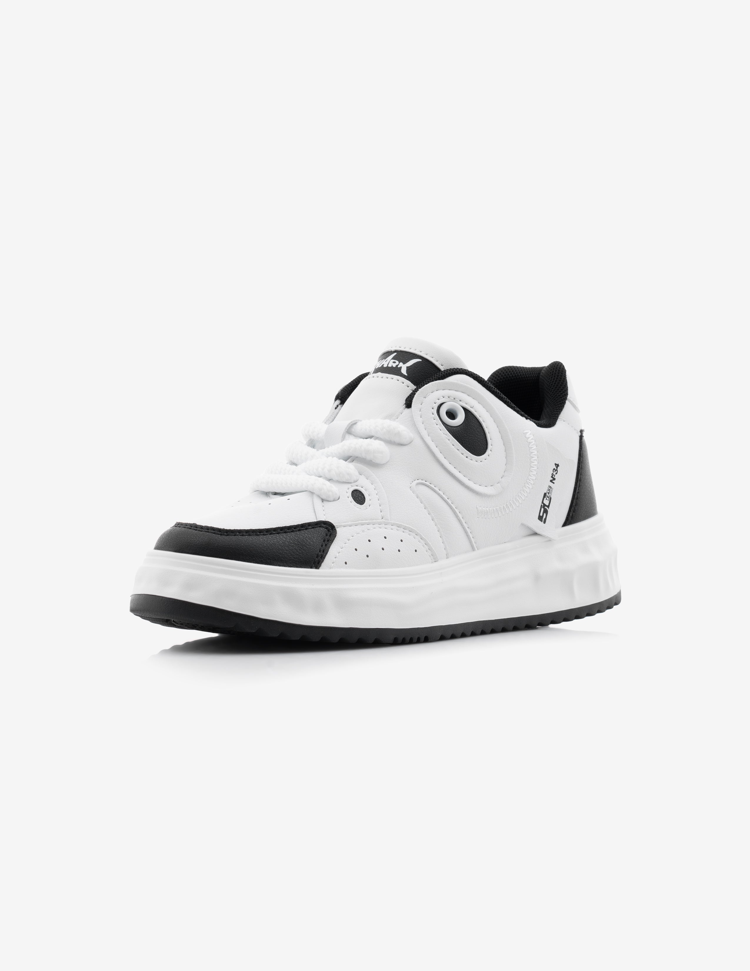 Shark Fury Women's Nightfall Black Low-Top Designer Sneakers